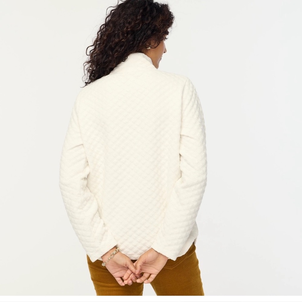 J. Crew Ivory Quilted Pullover - Picture 3 of 7
